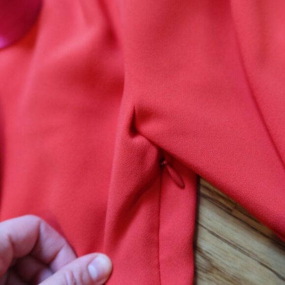 J.Crew Red Bow Neck Dress 4 holiday formal event party chic classic aline knee - Picture 9 of 12